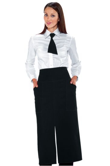 Versailles apron with split - Isacco Black