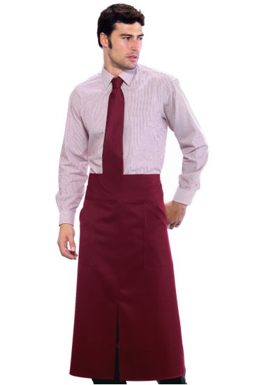 Versailles apron with split - Isacco Bordeaux