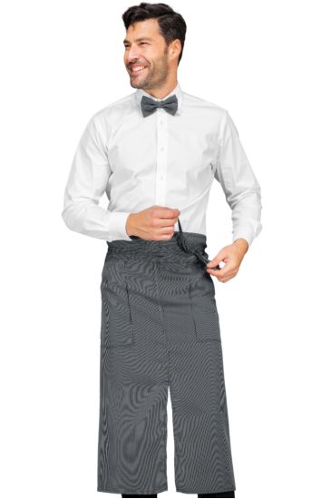 Versailles apron with split - Isacco Pinstripe