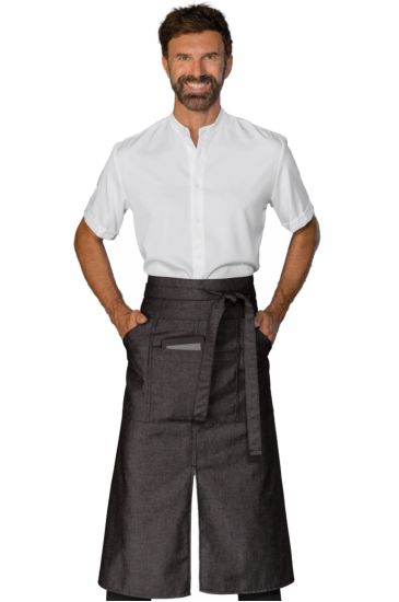 Black Santiago Stone Apron Black Isacco