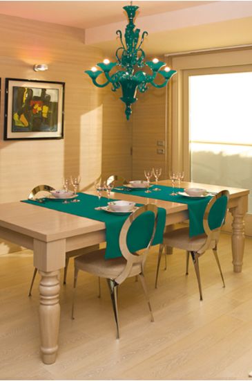 Elegance fabric table runner Jade Isacco