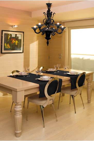 Runner Elegance larghezza max 61 cm lunghezza max 145 cm Colore Black Isacco