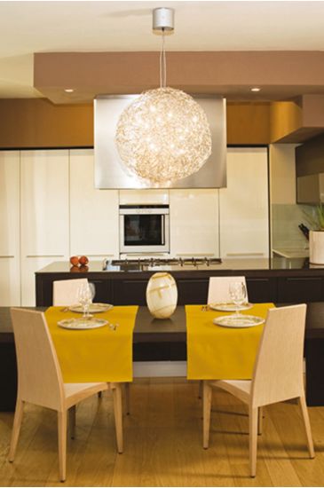 Elegance fabric table runner Yellow Isacco