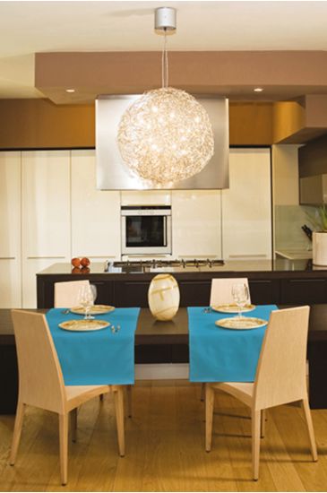 Runner Elegance larghezza max 61 cm lunghezza max 145 cm Colore Turquoise Isacco