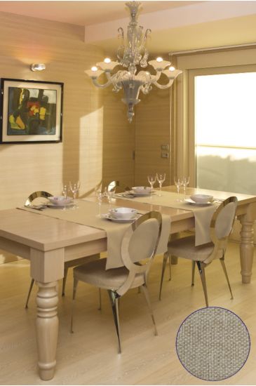 Elegance fabric table runner Natural 15 Isacco