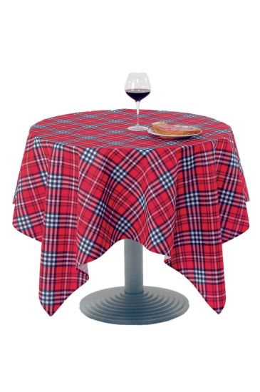 Tartan tablecloth - Isacco Black+red
