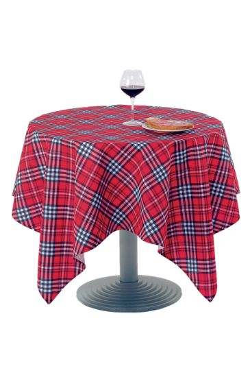 Tovagliato Tartan Nero+rosso Isacco