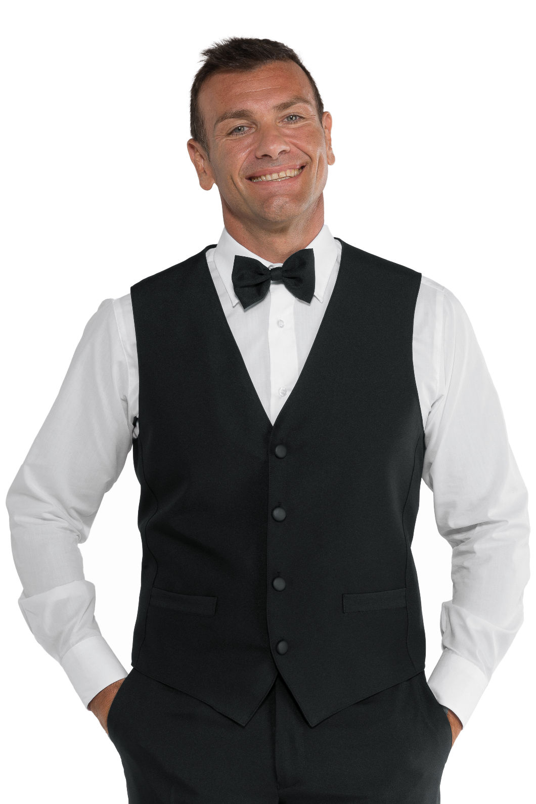 Gilet Unisex con gemello - Isacco Nero 0 100% Poliestere