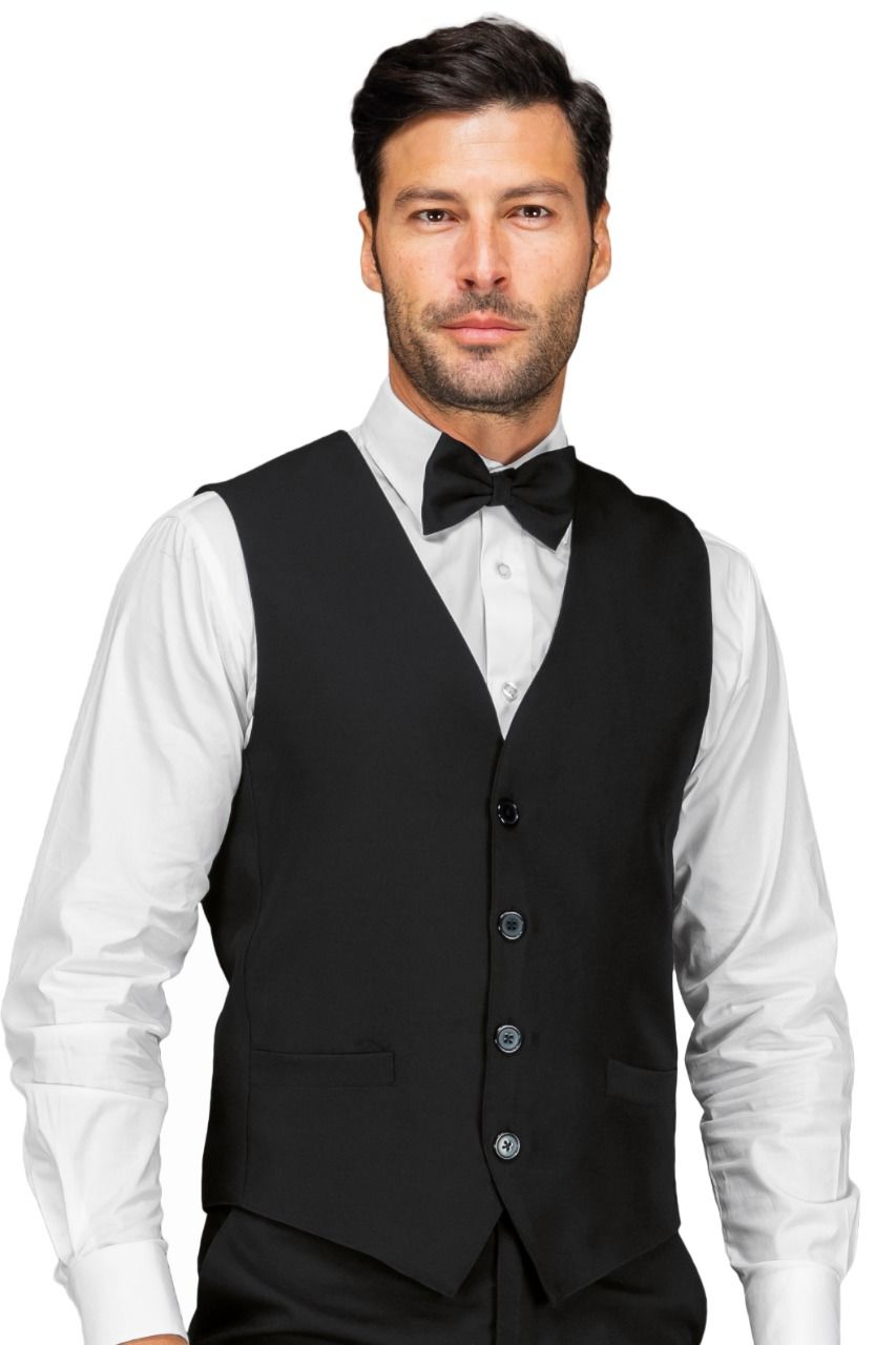 Gilet In Pelle Uomo MDM - Giubbotto Vintage Doppio Cordoncino
