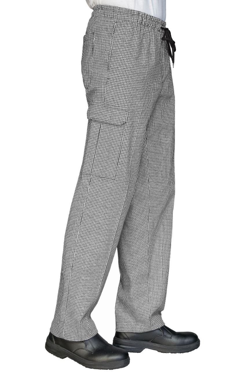 Divisa Lavoro Cotone Pantalone Chef ERGOS Pantachef Unisex - 100% Cotone, Vienna Nero, Per Cucina E Settore Alimentare Pantachef Nero Cotone - 2