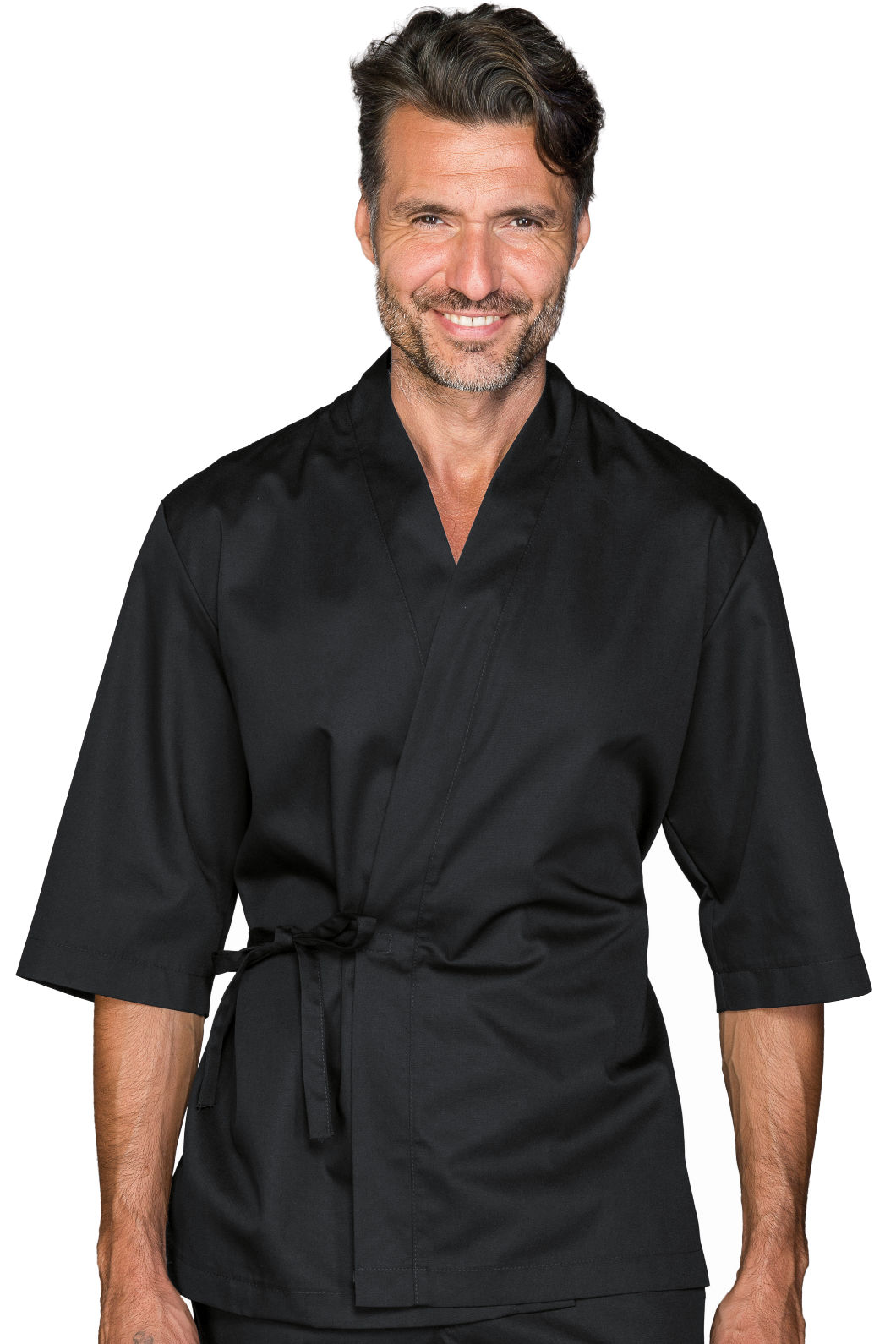 Manhattan Giacche Isacco Lady Chef Coreana Lavoro Bianco+nero 100