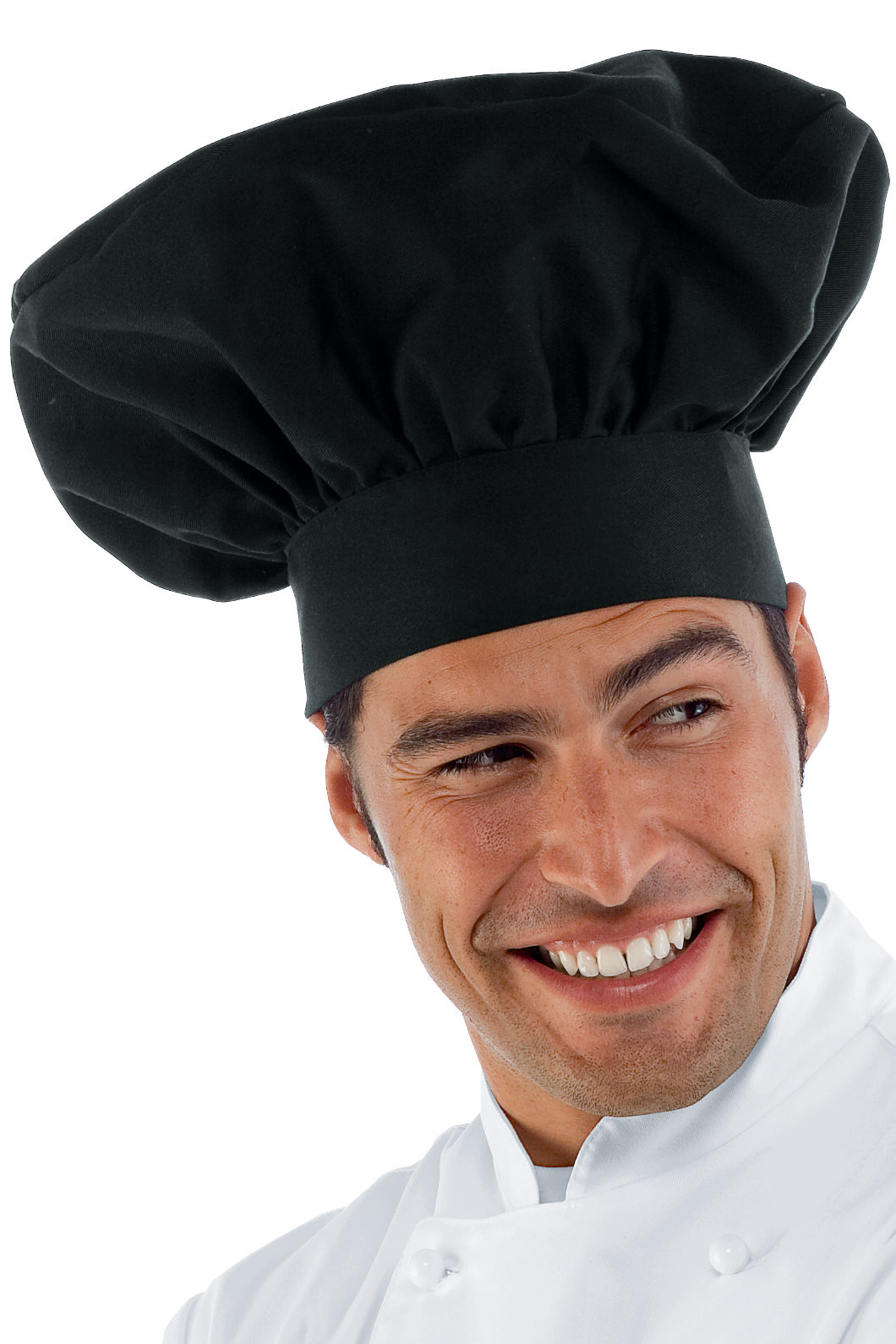 Cappello Cuoco - Isacco Nero 65% Poliestere 35% Cotone