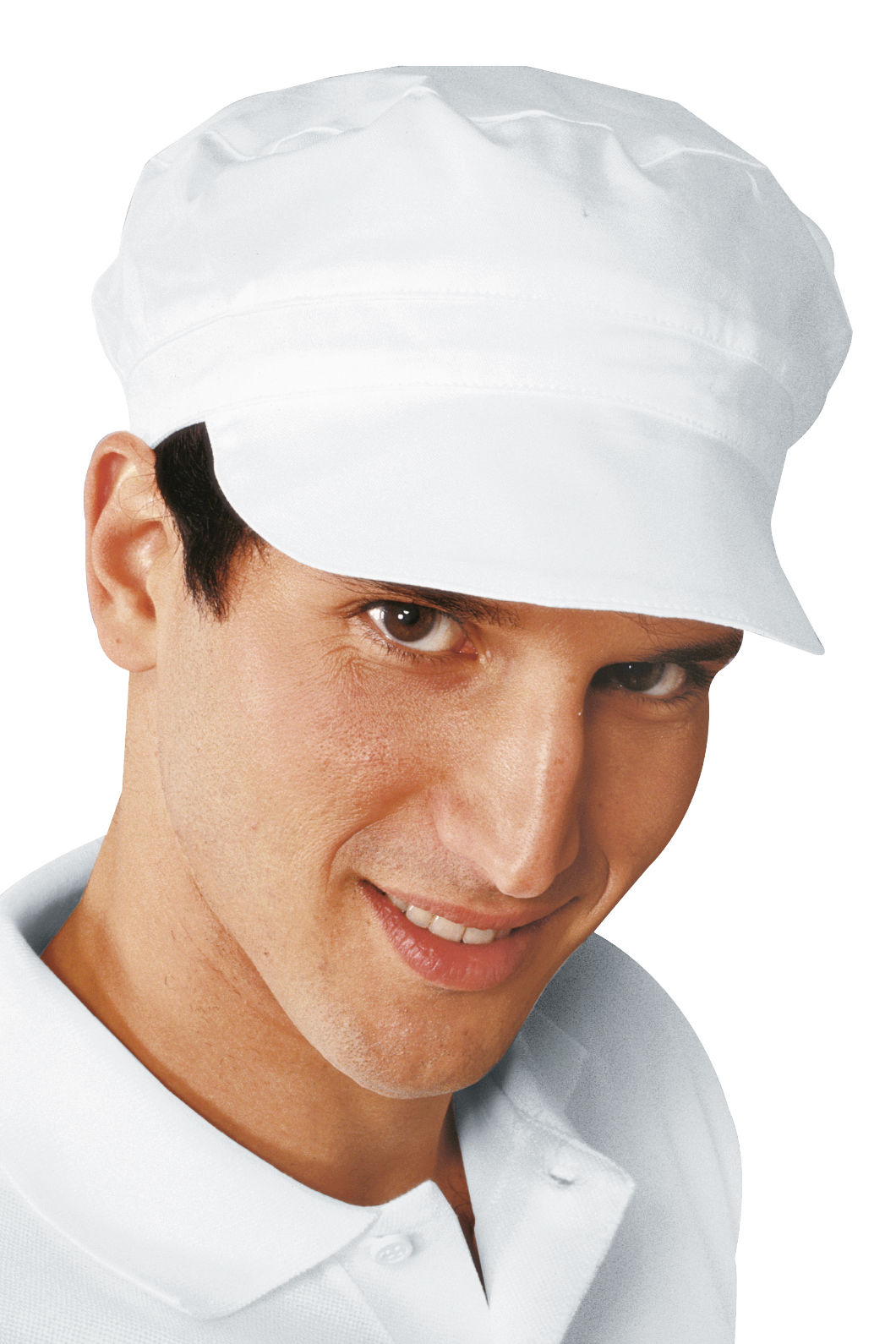 Cappello Da Lavoro I.Sacco CHARLY Unisex In Cotone 100% Con Rete Traspirante - Bianco, Lavabile In Lavatrice
